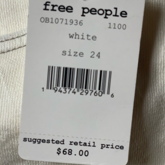 Free People White Jean Shorts - Picture 3 of 5